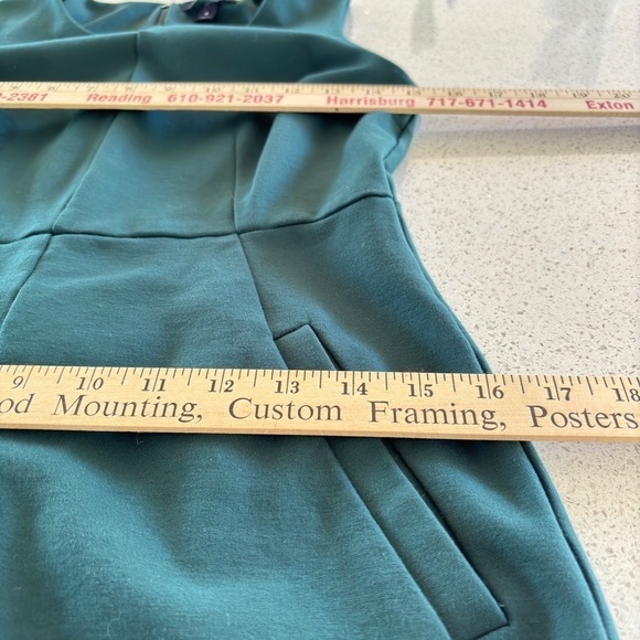 Lands End Sheath Dress Pockets Sleeveless Knit Stretch Jumper Size 4 Green EUC - Picture 13 of 15